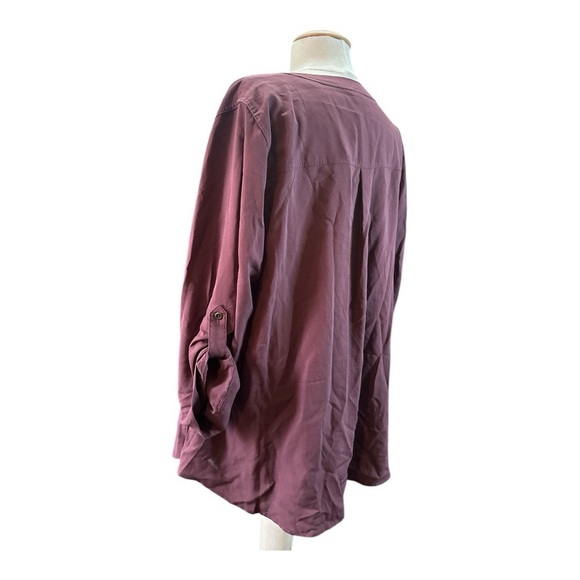 Torrid Walnut Rayon Twill Tunic Shirt blouse. - Picture 4 of 6